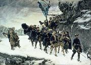 Gustaf Cederstrom Bringing Home the Body of King Karl XII of Sweden oil painting reproduction